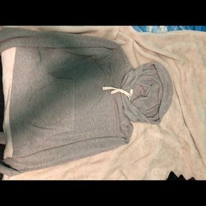 Layered neck grey sweater